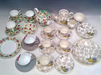 Lot 192 - A Crinoline Lady Tea Service, Oneglaze Service...