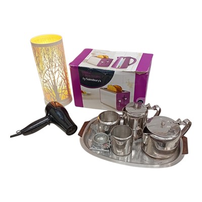 Lot 193 - A Sainsbury's plum range a two-slice toaster...