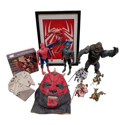 Lot 198 - Spider-Man walkie-talkies, a Millennium Falcon...