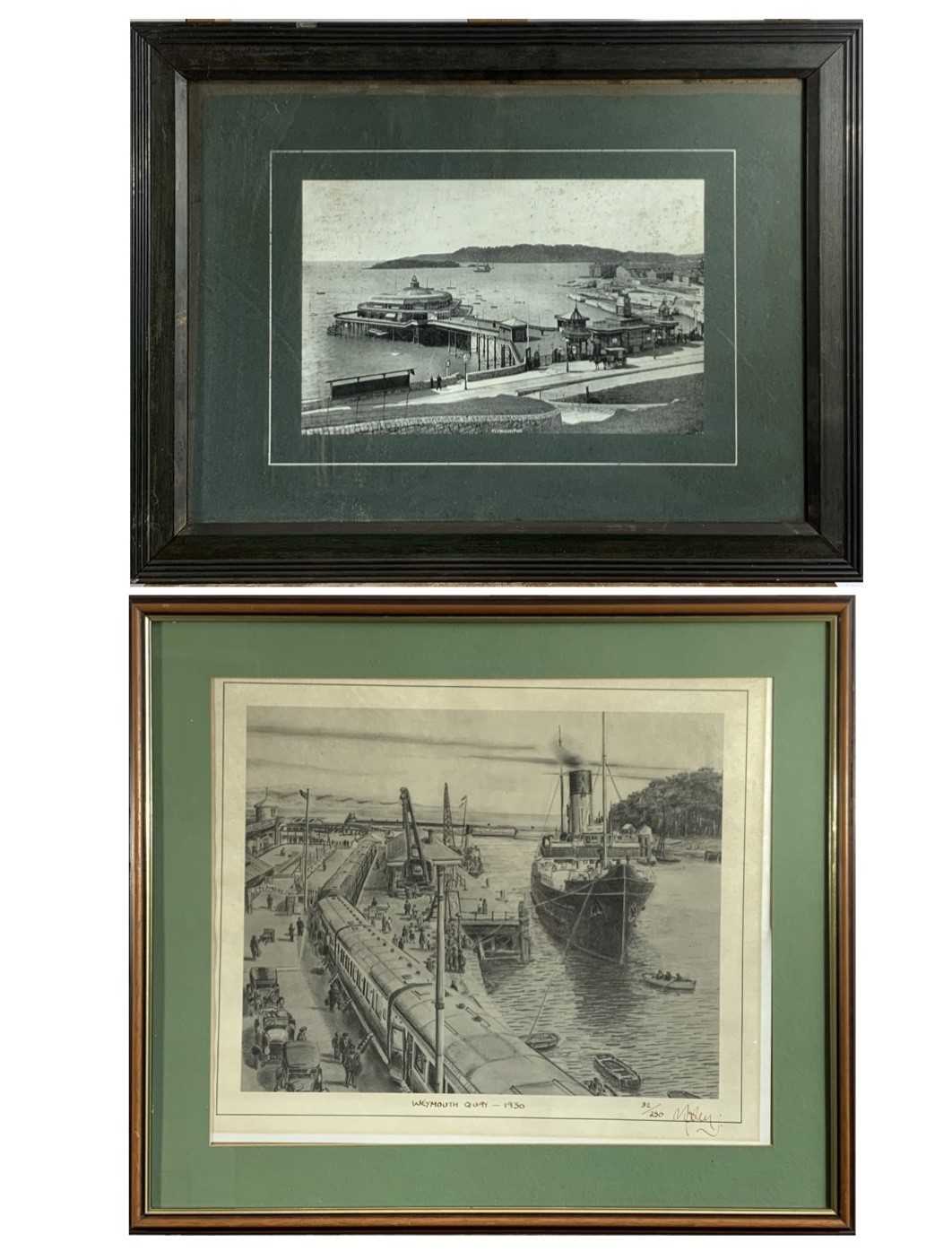 Lot 436 - A signed print of Weymouth Quay in the 1930's...