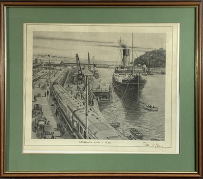 Lot 436 - A signed print of Weymouth Quay in the 1930's...