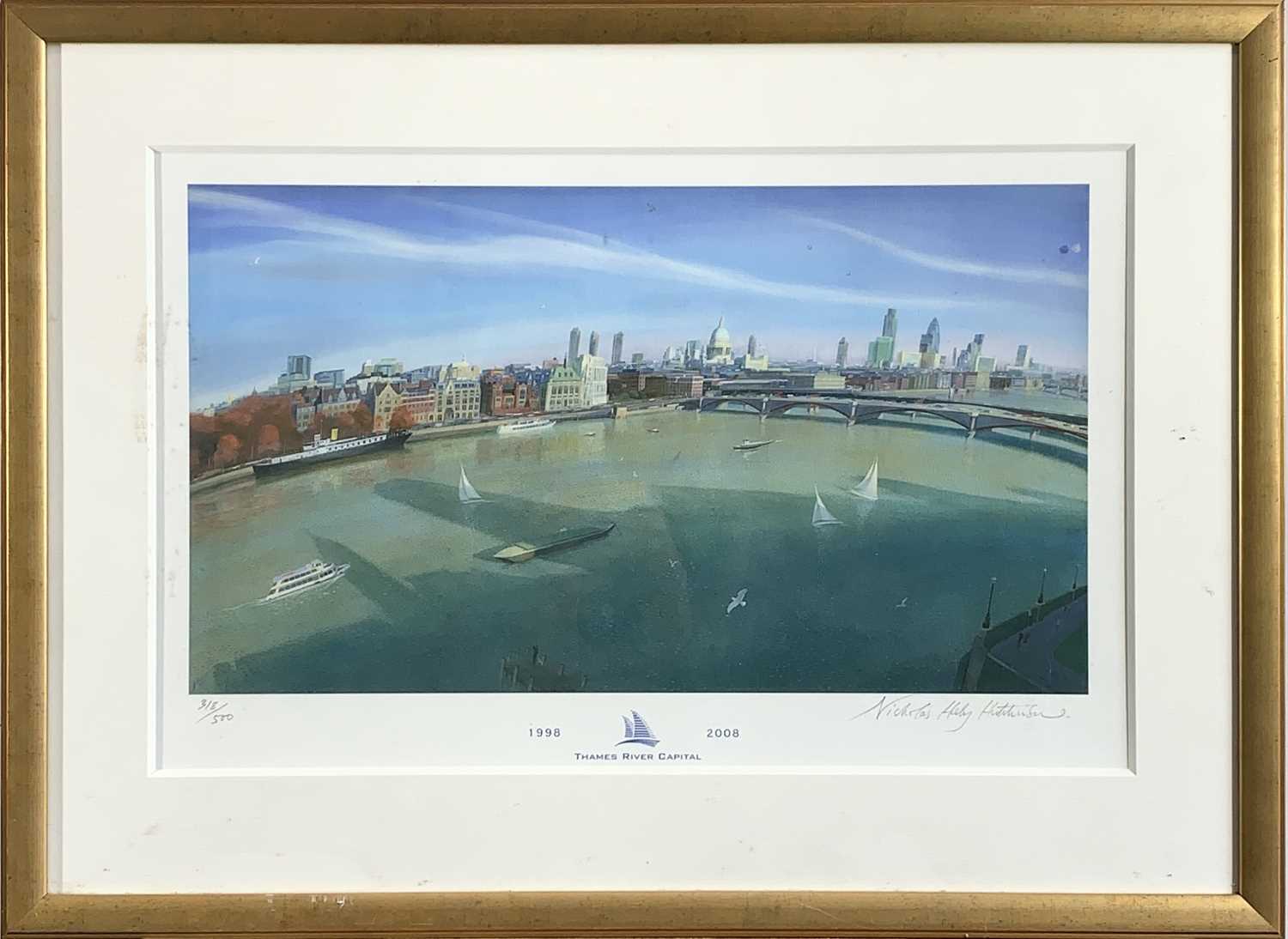 Lot 414 - Nicholas HELY-HUTCHINSON Thames River Signed...