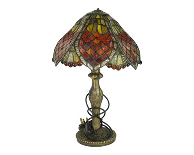 Lot 204 - A Tiffany style table lamp.