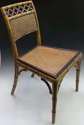Lot 3157 - A remarkable Regency painted faux bamboo side...