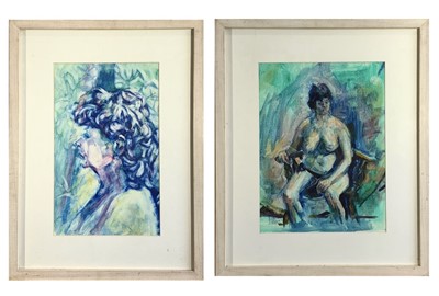 Lot 429 - Joyce HUSLETT Two mixed media figure studies