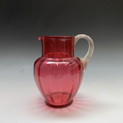 Lot 928 - A collection of Victorian cranberry glass to...