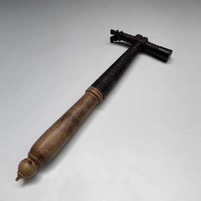 Lot 22 - A rare Queen Anne glazier's iron hammer,...