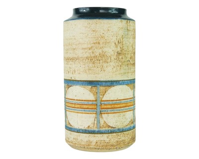 Lot 184 - A Troika Pottery shouldered cylindrical vase.