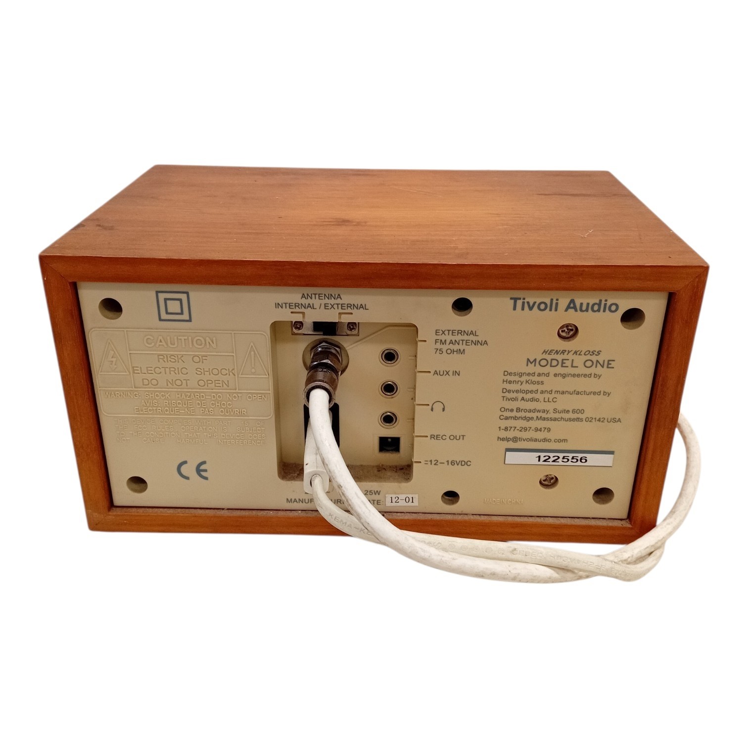 Lot 165 - A Tivoli Audio Model One by Henry Kloss,