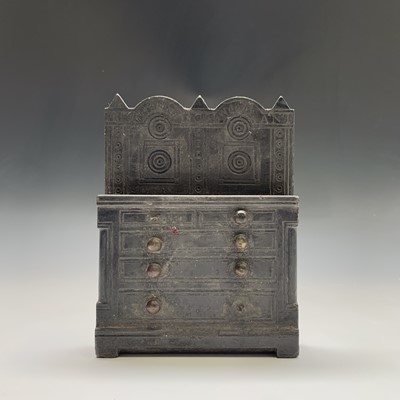 Lot 110 - A dated 19th century Welsh vernacular slate...