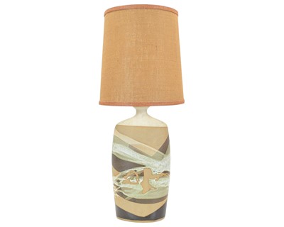 Lot 154 - A Tremaen Pottery lamp base and shade.