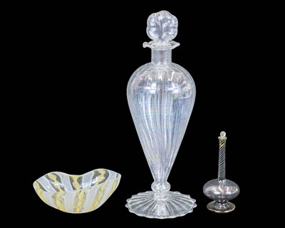 Lot 179 - Three pieces of delicate Venetian glass.