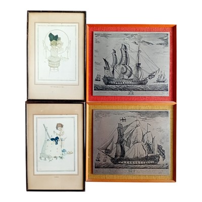 Lot 43 - Two Stainless Steel Etchings featuring British...