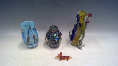 Lot 29 - A 20cm tall Morano Glass Dog, a Murano style...