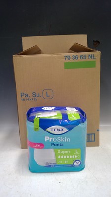 Lot 22 - A Box of Four Packs  x 12 Tena Proskin Pants,...