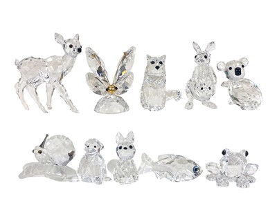 Lot 185 - Swarovski Crystal - A collection of animals.