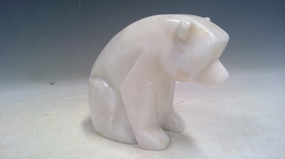 Lot 20 - An Inuit Bear in Marble. The piece is 16cm tall.