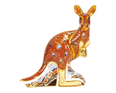 Lot 331 - Royal Crown Derby - Kangaroo paperweight.