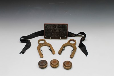 Lot 277 - WWII submarine items - 3 torpedo fuses and 2...