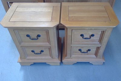 Lot 6 - Two Blonde Oak Bedside Chests of Drawers. 61cm...
