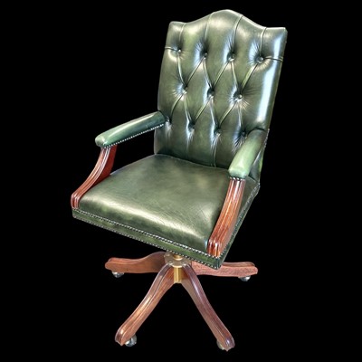 Lot 8 - An adjustable mahogany and leather...