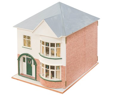 Lot 49 - A 1930s style, two storey dolls house.
