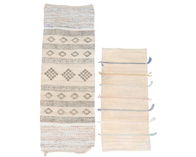 Lot 130 - Two contemporary flatweave jute runners.