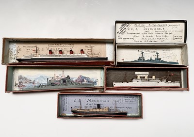 Lot 548 - BASSETT - LOWKE - Model ships - 5 ships scale...