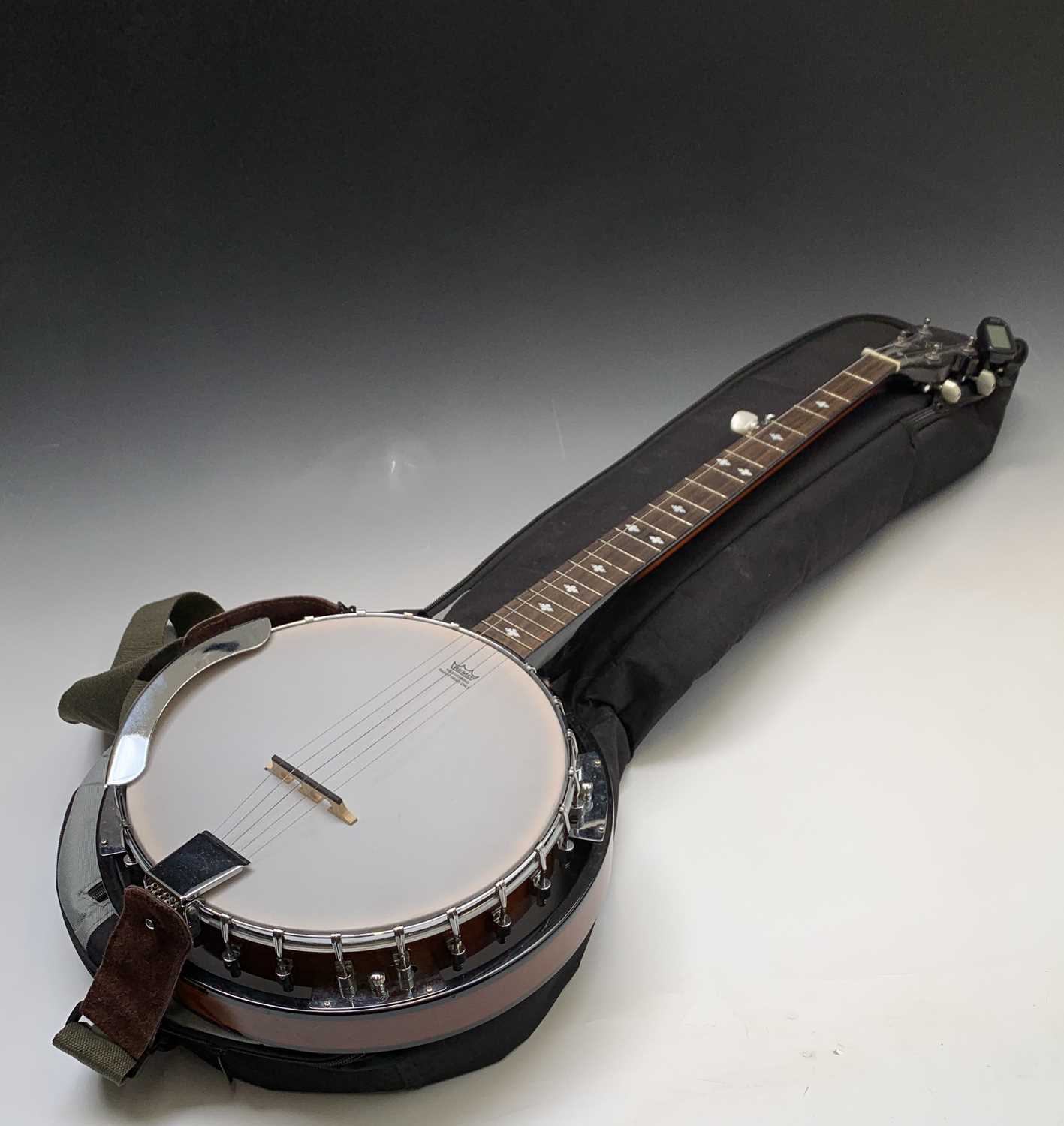 Lot 9 - A Stagg five string Banjo, in soft case length...