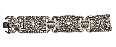 Lot 2452 - A fabulous 1930s paste set bracelet