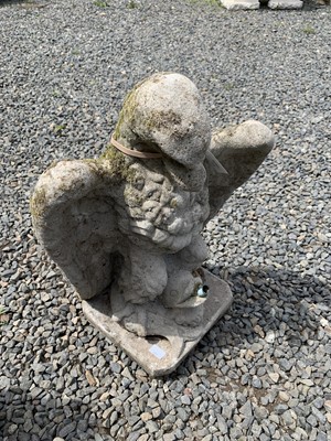 Lot 82 - A reconstituted stone eagle water fountain,...