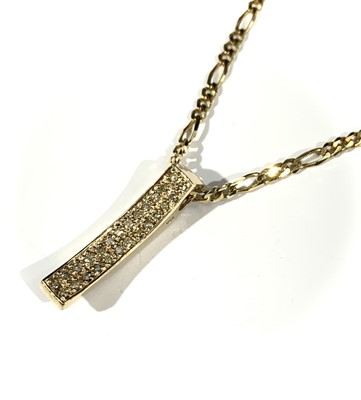 Lot 2360 - A diamond set pendant on 9ct gold chain