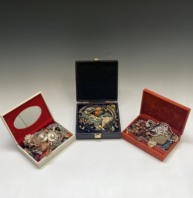 Lot 2330 - Three boxes of costume jewellery