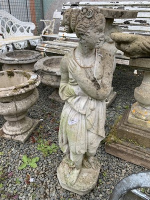 Lot 225 - A concrete Grecian statue 79cm