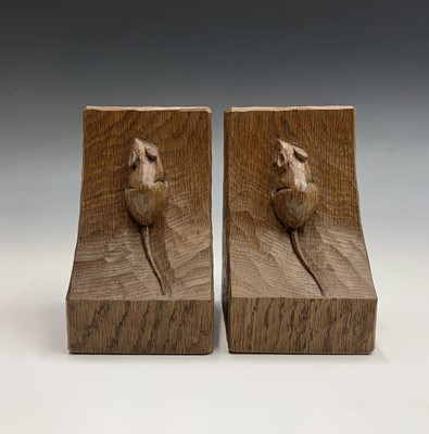 Lot 623 - A pair of Robert Thompson of Kilburn 'Mouseman'...