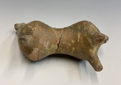 Lot 647 - An ancient pottery aquamanile type horse...