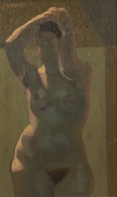 Lot 75 - Ken SYMONDS (1927-2010) Nude Oil on panel...