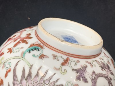 Lot 7 - A Chinese porcelain bowl, Daoguang mark and...