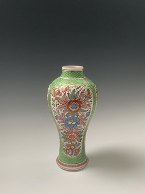 Lot 8 - A Chinese famille verte baluster vase, 19th...