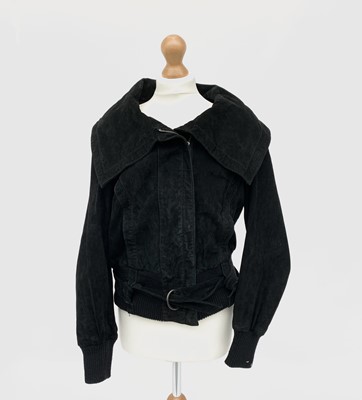 Lot 2815 - An Edina Ronay London black suede jacket,...