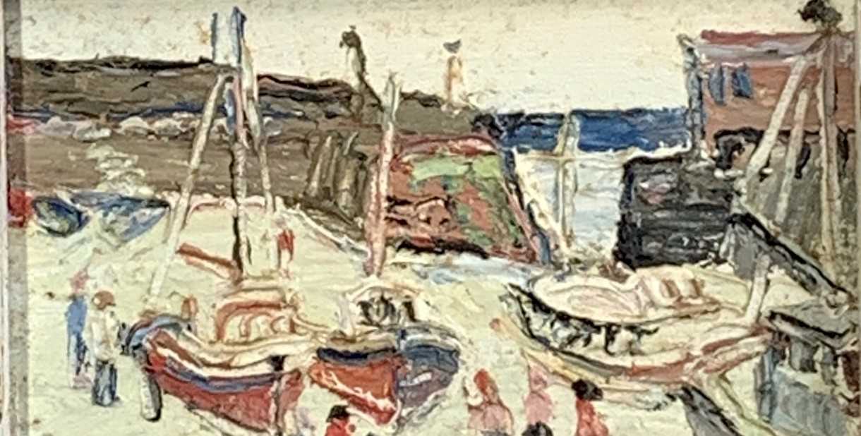 Lot 292 - Fred YATES (1922-2008) Mevagissey Harbour Oil...