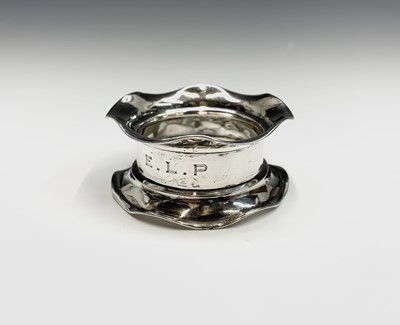 Lot 6 - Two pairs of silver napkin rings and a fifth...