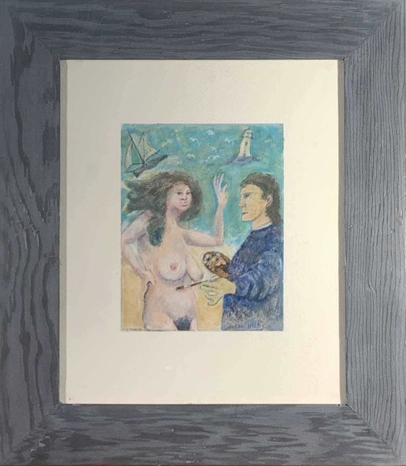 Lot 308 - Anton NICKSON (b.1944) Portraits on the Beach...