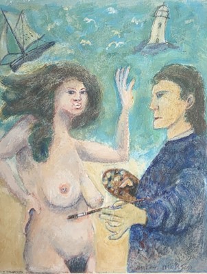 Lot 308 - Anton NICKSON (b.1944) Portraits on the Beach...