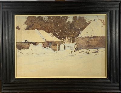 Lot 1008 - Robert BURNS (1869-1941) The Cattle Court,...