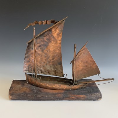 Lot 335 - Mark PENROSE A copper model of a Newlyn...