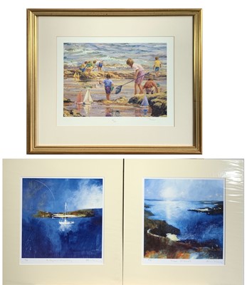Lot 14 - Ted DYER (1940) On the Beach Signed limited...