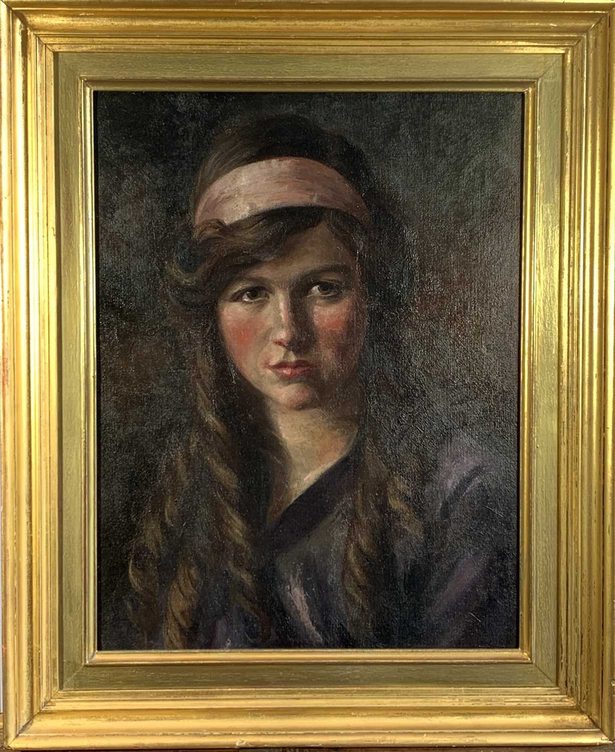 Lot 1027 - Modern British School Portrait of a girl