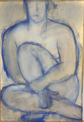 Lot 46 - John EMANUEL (1930) Model in Blue Watercolour...