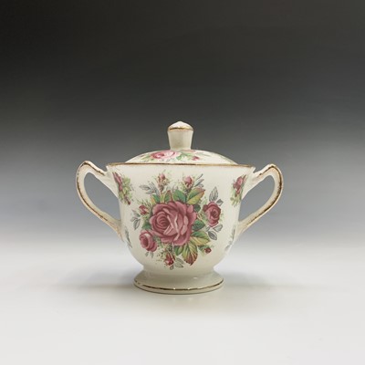 Lot 818 - A James Kent 'La Rosa' pattern tea service,...